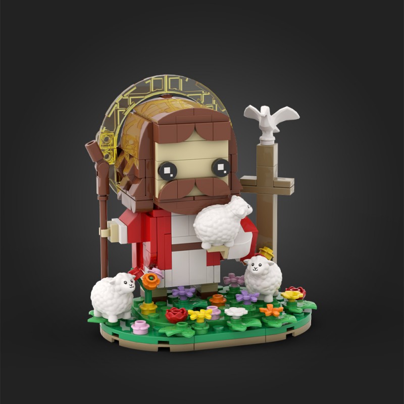 GOBRICKS MOC S1084 Jesus the Shepherd - YWOBB