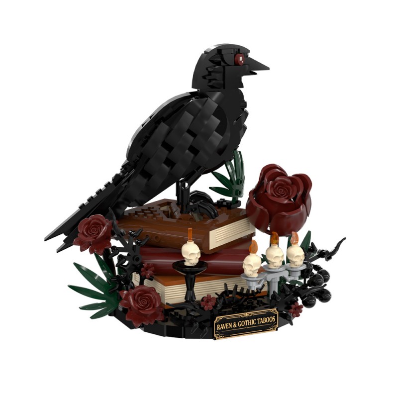 GOBRICKS MOC S1036 Gothic Raven Grimoire - YWOBB