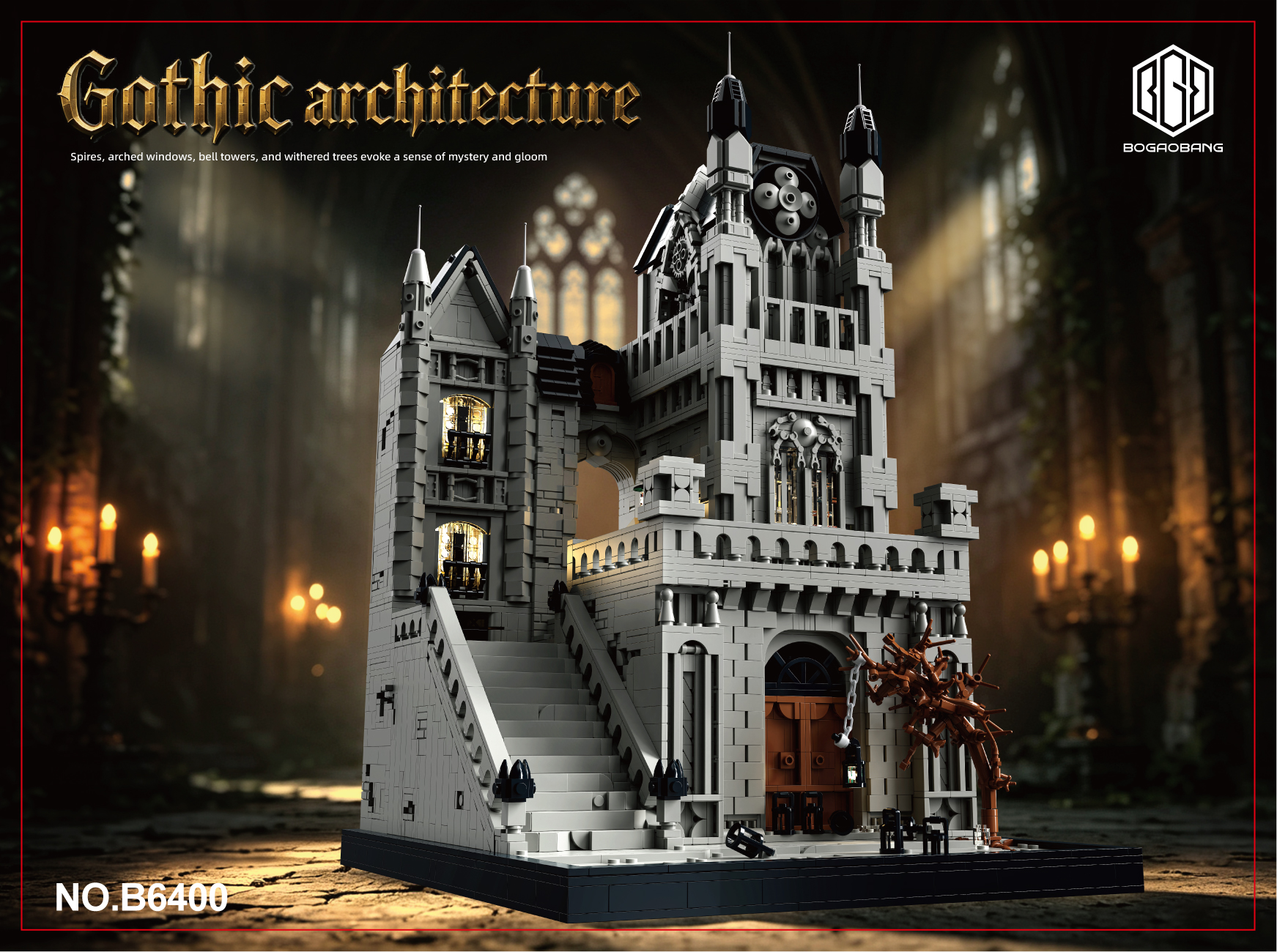 BOGAOBANG B6400 Gothic Architecture with lights - YWOBB