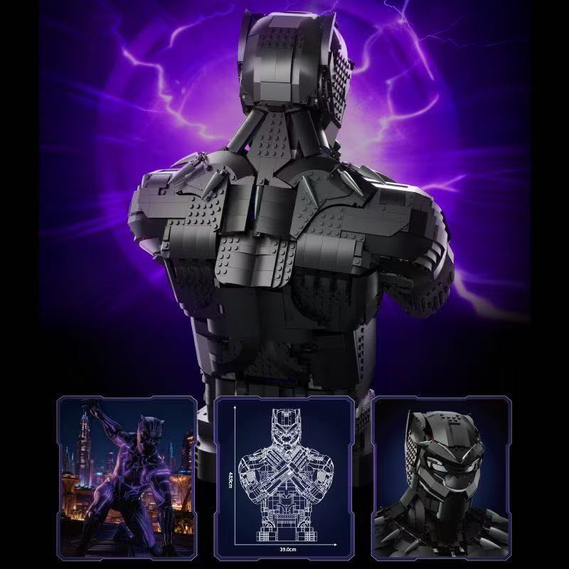 STACKO BRICKS 16002 Black Panther Bust - YWOBB