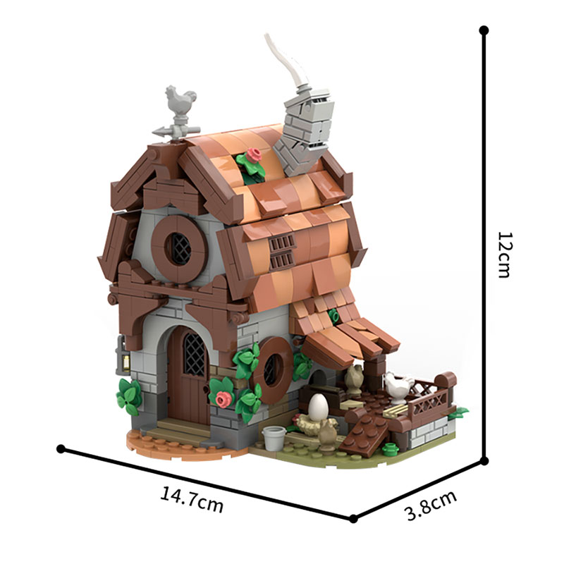GOBRICKS MOC 252033 Medieval Farmhouse - YWOBB