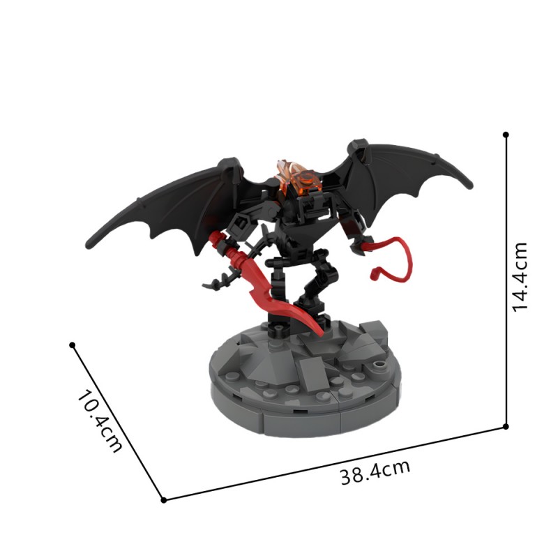 GOBRICKS MOC 243210 Tiny balrog with stand - YWOBB
