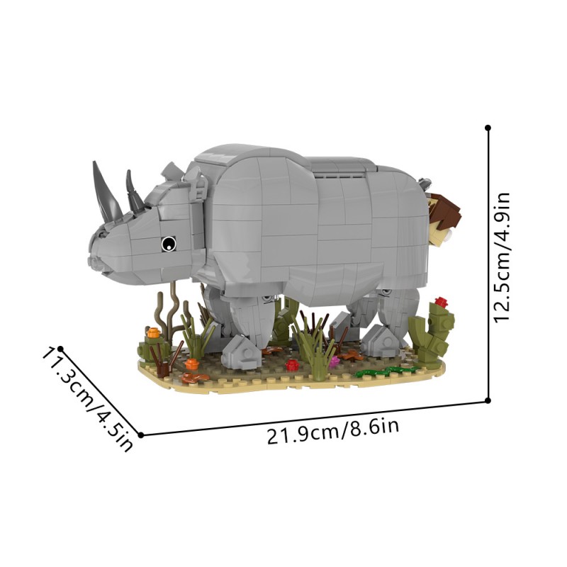 GOBRICKS MOC S1096 Ace Ventura: Pet Detective Rhino Man - YWOBB