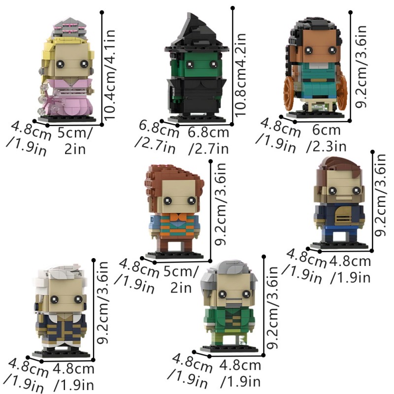 GOBRICKS MOC 247623 Wicked Brickheadz Collection - YWOBB