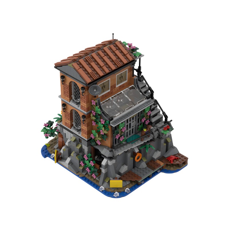 GOBRICKS MOC 239119 Secret Agent's Home Riviera Extension - YWOBB