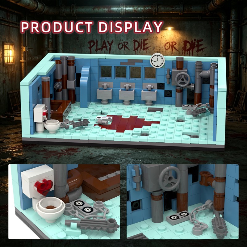 GOBRICKS MOC S1047 Saw Bathroom Scene - YWOBB