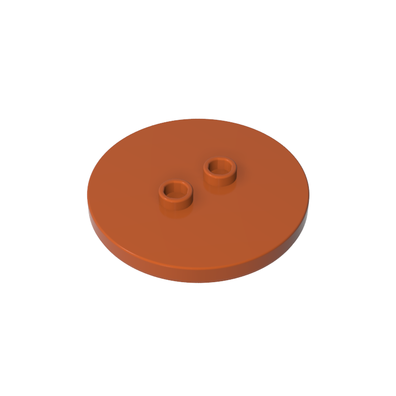 GOBRICKS GDS-90362 Tile Round 4 x 4 with 2 Hollow Studs - YWOBB