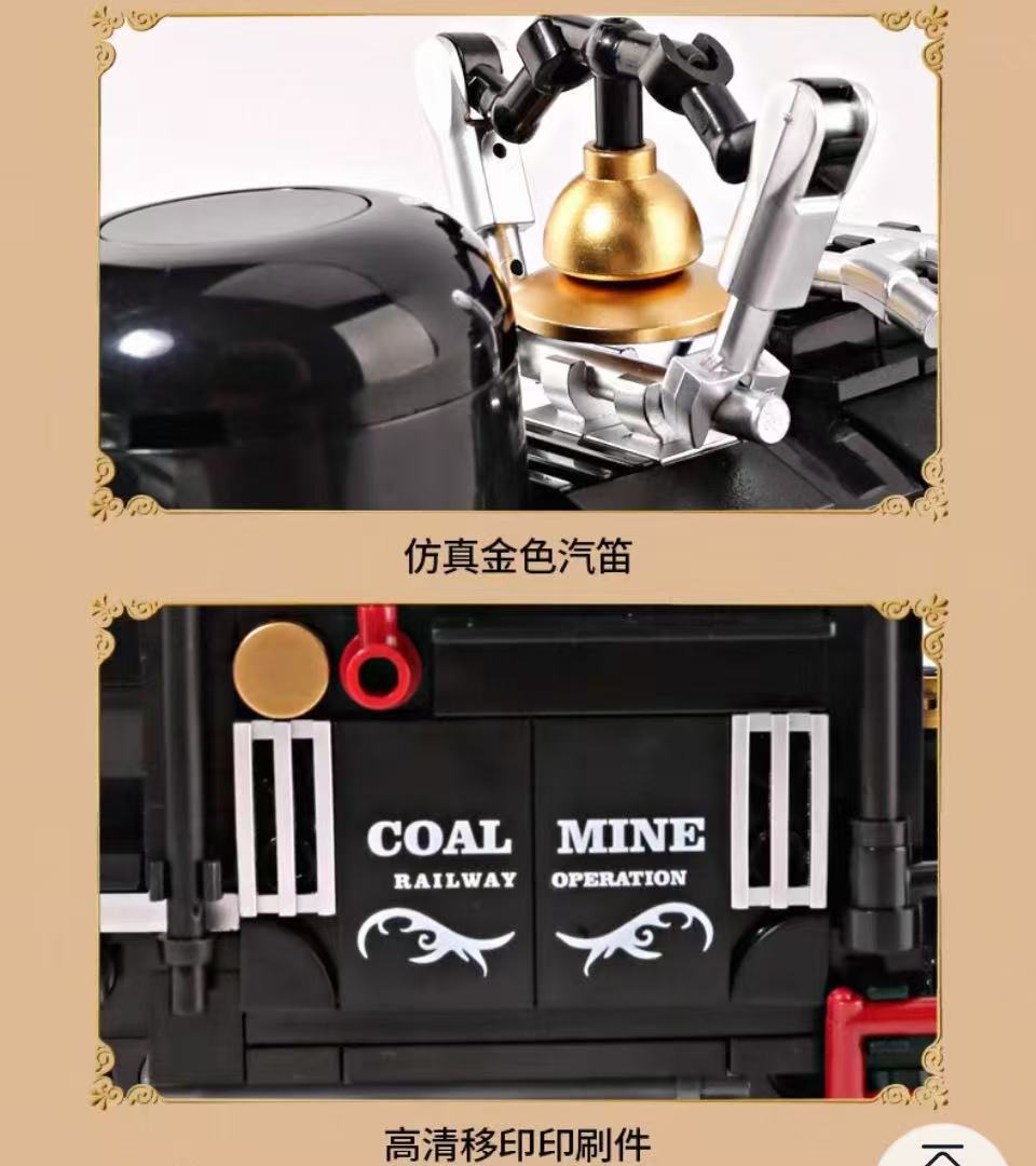 KQIBOXXR KQ303 Steam Age Big Boy Train with Lights - YWOBB