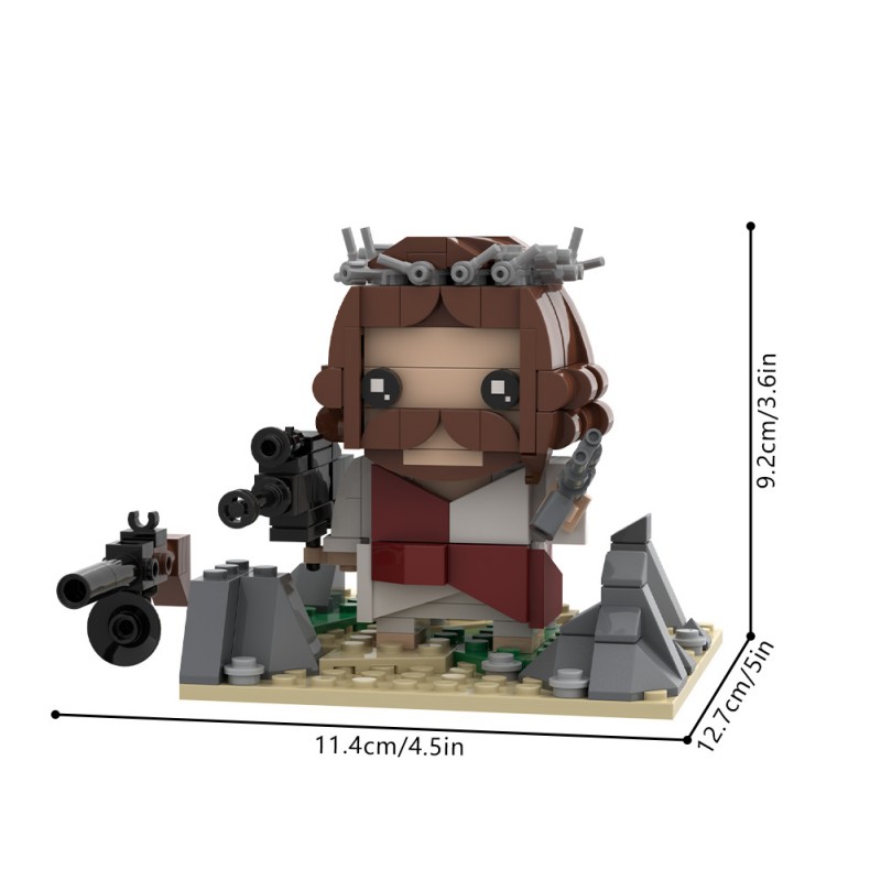 GOBRICKS MOC S0144 religion Jesus with a gun - YWOBB
