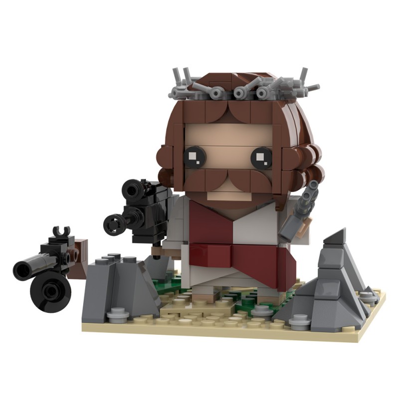 GOBRICKS MOC S0144 religion Jesus with a gun - YWOBB