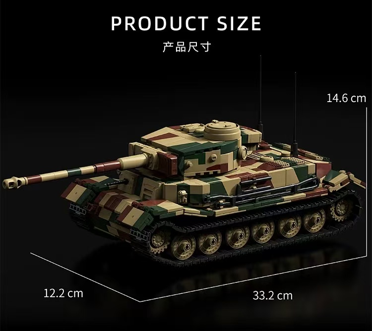 12GO 97029 World War II German Porsche Tiger tank (P) - YWOBB