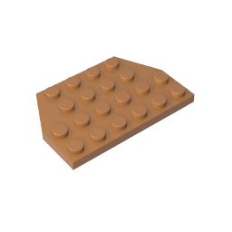 GOBRICKS GDS-704  Plate 4 x 6 Cut Corners - YWOBB