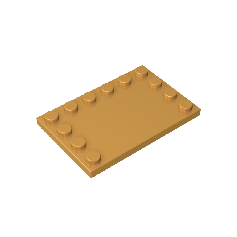 GOBRICKS GDS-757  Modified 4 x 6 with Studs on Edges - YWOBB