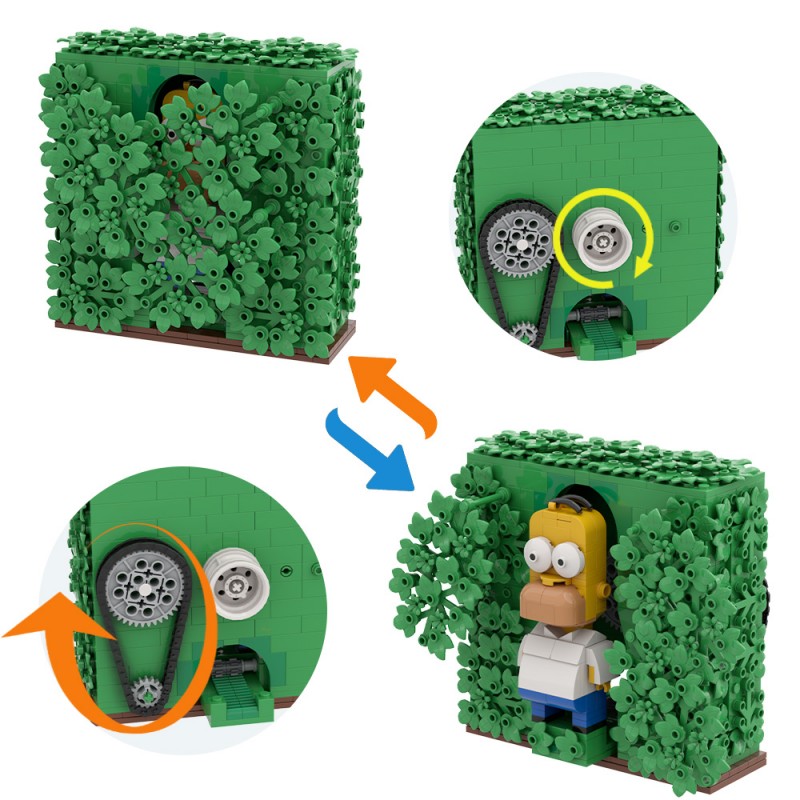 GOBRICKS MOC S0130 Homer backing into bush - YWOBB