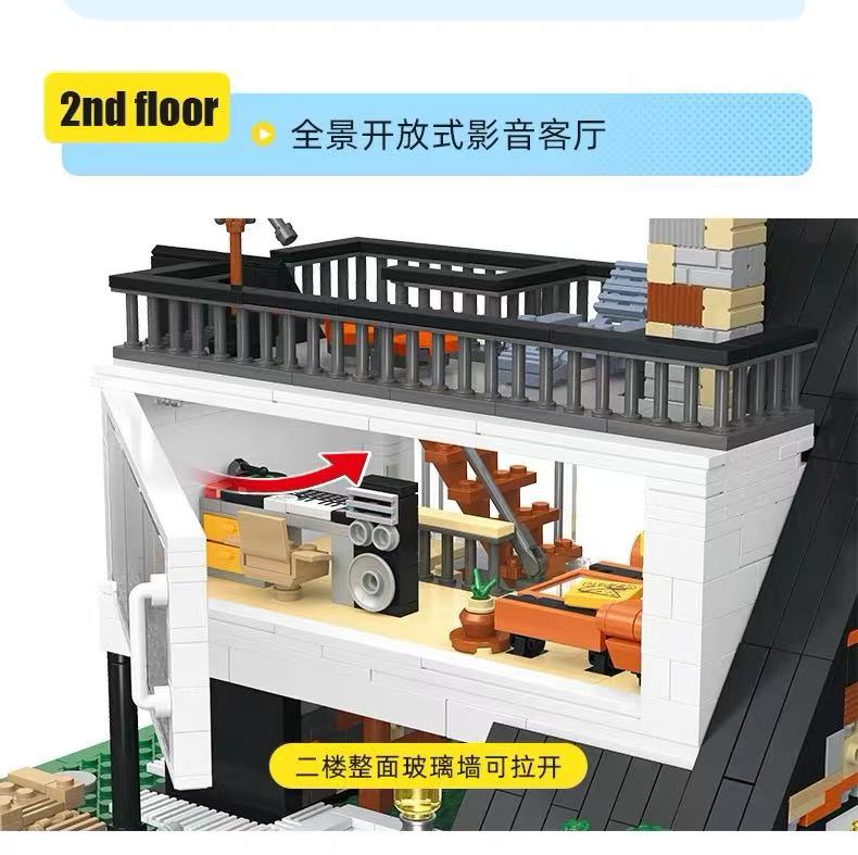 JIE STAR JJ89158 Villa Ararat with Lighting Parts - YWOBB