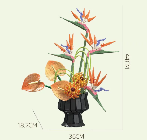 JIE STAR X88056 Tropical Bird of Paradise Flower - YWOBB