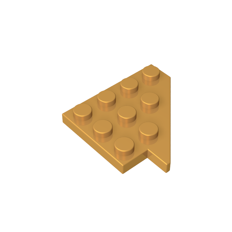 GOBRICKS GDS-M361 Wedge Plate 4 x 4 Wing Right - YWOBB
