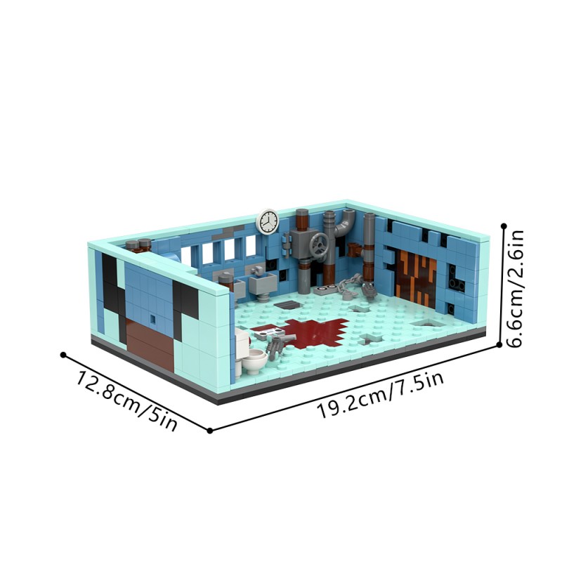 GOBRICKS MOC S1047 Saw Bathroom Scene - YWOBB
