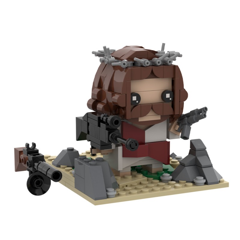 GOBRICKS MOC S0144 religion Jesus with a gun - YWOBB