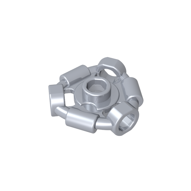 GOBRICKS GDS-90299 Minifigure Weapon Holder Ring with 3 Bars and 3 Bar Holes (Ninjago Aeroblade Center) - Hollow Stud - YWOBB