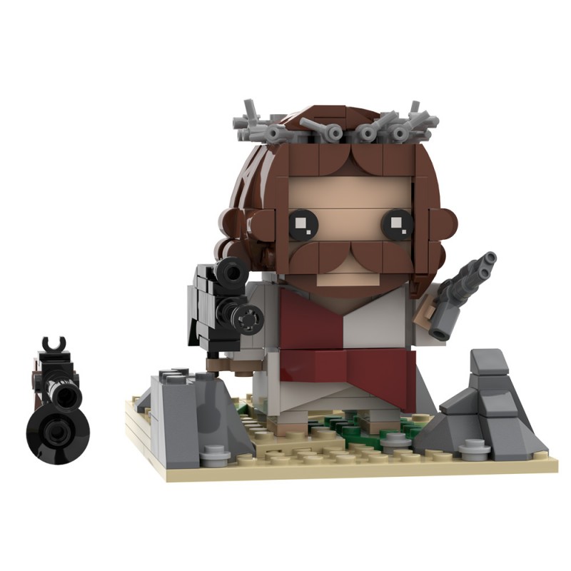 GOBRICKS MOC S0144 religion Jesus with a gun - YWOBB