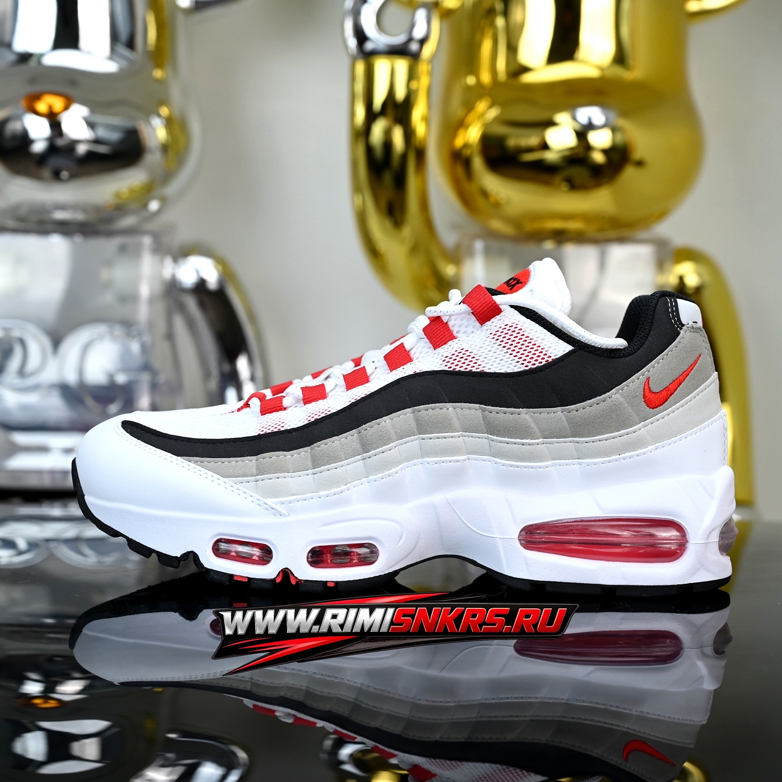 Nike Air Max 95 Big Bubble Premium White University Red IB7862-100