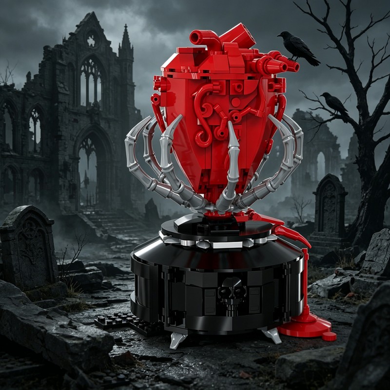 GOBRICKS MOC S1023 Gothic A Beating Heart - YWOBB