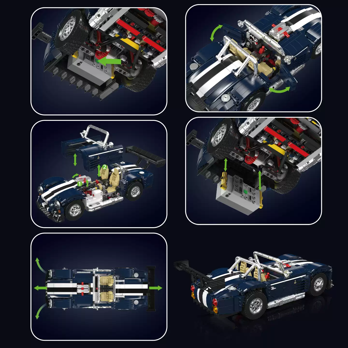 Mould King 13215 Cobra sports car - YWOBB