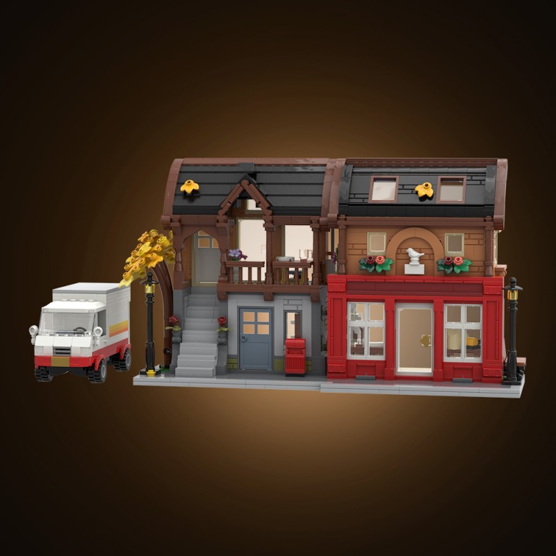 GOBRICKS MOC 256725 The Red Postal Street - YWOBB