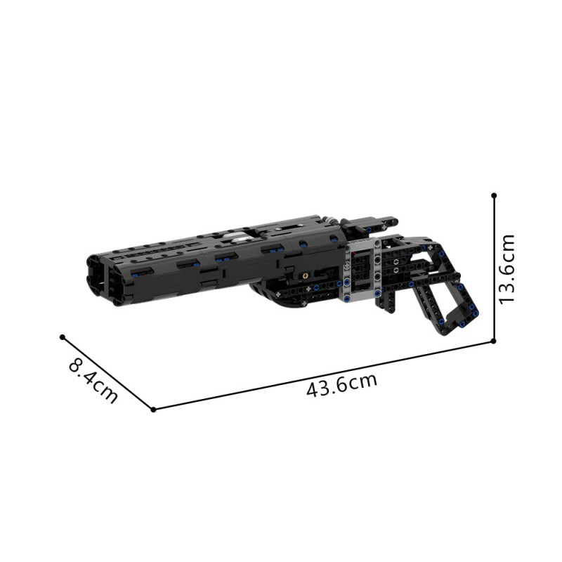 GOBRICKS MOC 258853 technic double barrel shotgun - YWOBB
