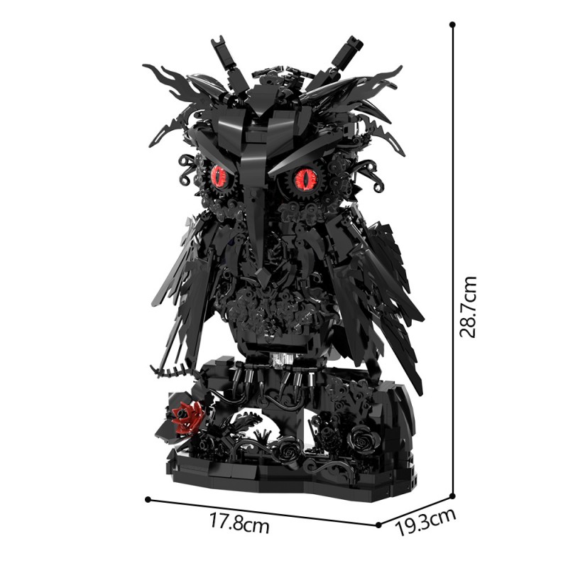 GOBRICKS MOC S0124 Obsidian Rose Vigilant owl - YWOBB