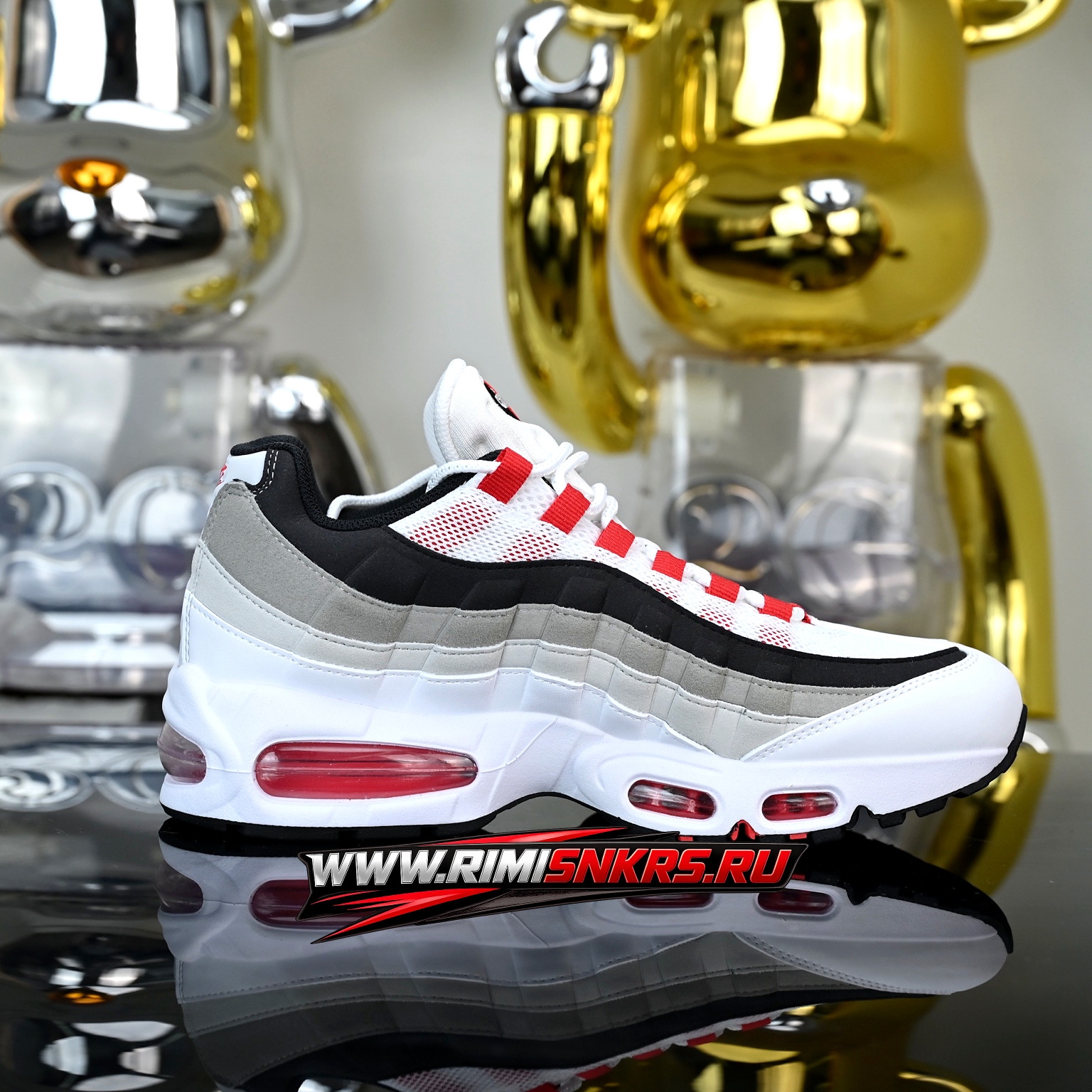 Nike Air Max 95 Big Bubble Premium White University Red IB7862-100