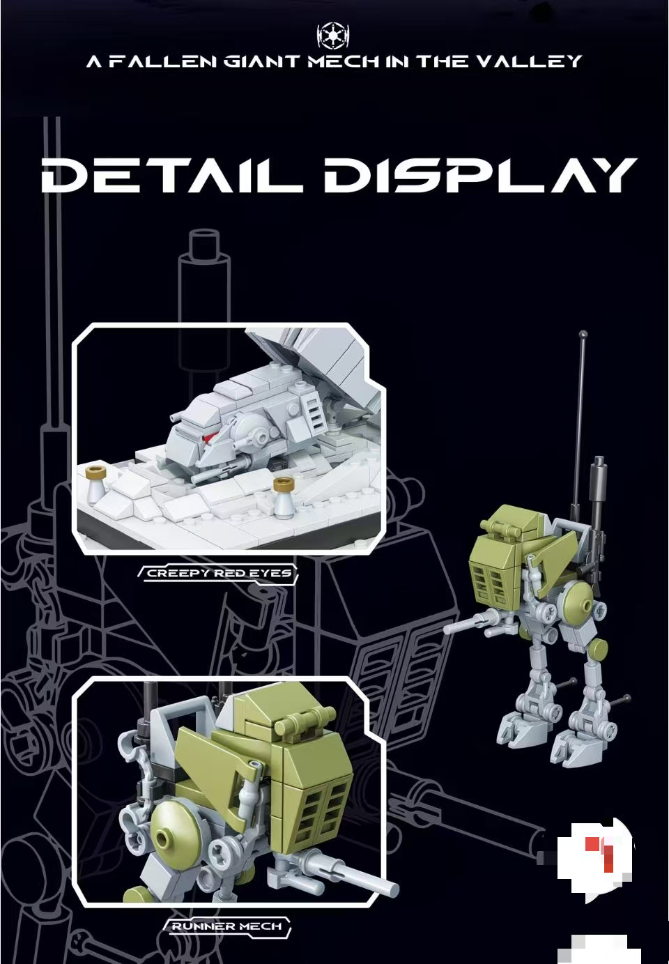 Amazing Block M903 A FALLEN AT-AT IN THE VALLEY - YWOBB