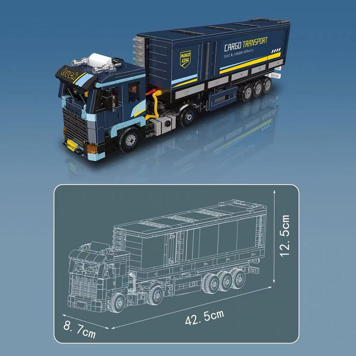 Mould King 24125 container freight truck - YWOBB
