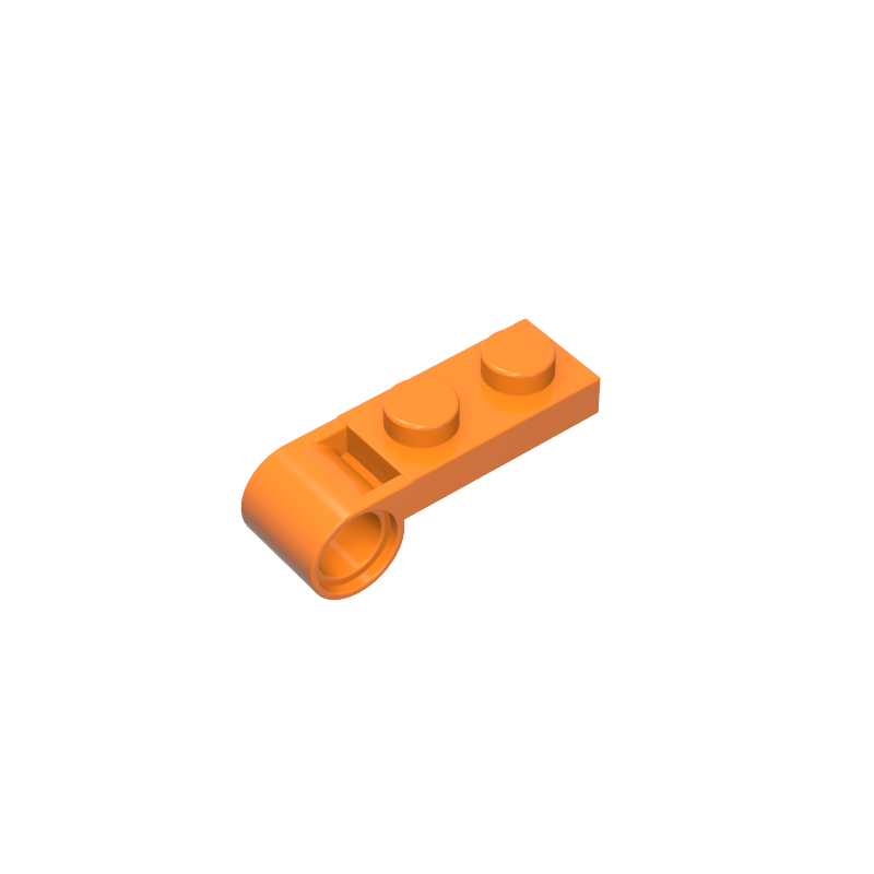 GOBRICKS GDS-90550 Plate Modified 1 x 2 with Pin Hole on End - YWOBB