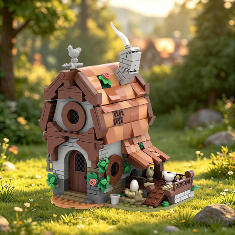 GOBRICKS MOC 252033 Medieval Farmhouse - YWOBB