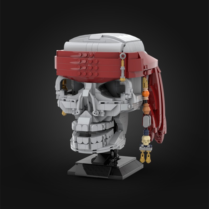 GOBRICKS MOC S1094 Pirate skull - YWOBB