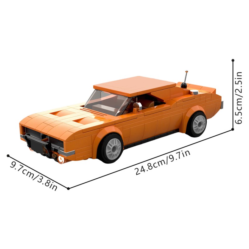 GOBRICKS MOC 83130 General Lee Dodge Charger Dukes of Hazzard - YWOBB
