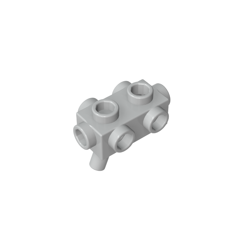 GOBRICKS GDS-1337 Weapon Gun Blaster 1 x 2 x 2/3 with Studs on Sides and Handle - YWOBB