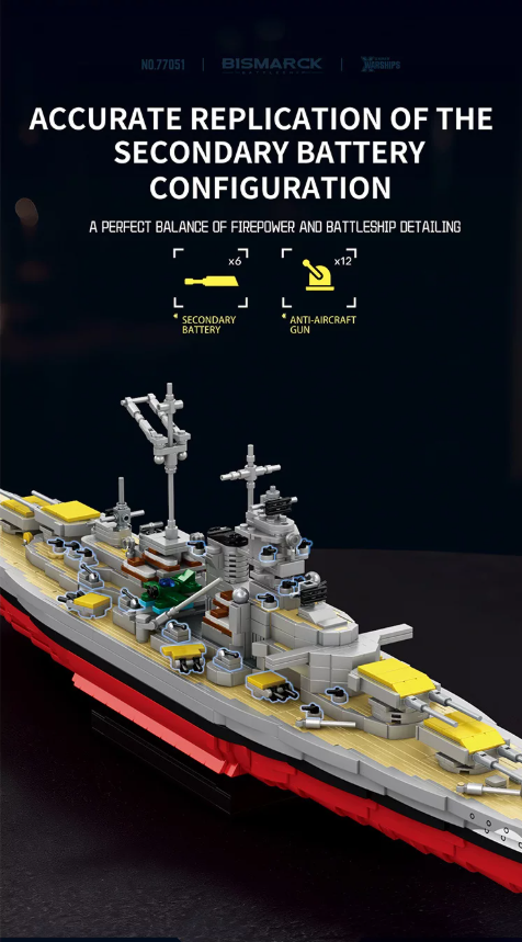 Reobrix 77051 BISMARCK BATTLESHIP - YWOBB