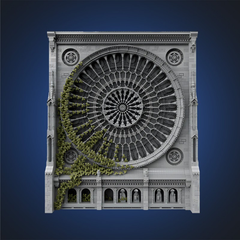GOBRICKS MOC 211588 Abandoned Gothic Cathedral Facade (Part 1) - YWOBB