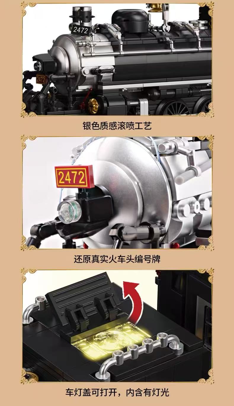 KQIBOXXR KQ303 Steam Age Big Boy Train with Lights - YWOBB