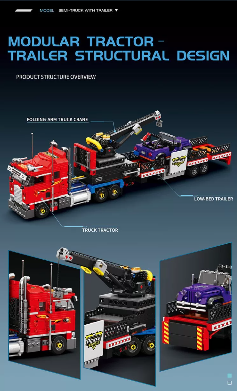 Reobrix 843 SEMI-TRUCK WITH TRAILER - YWOBB