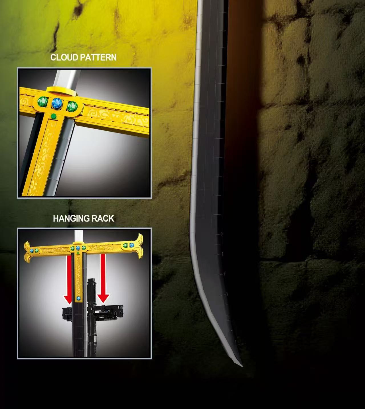 DK 1541 One Piece Hawk Eyes Mihawk Black Knife - YWOBB