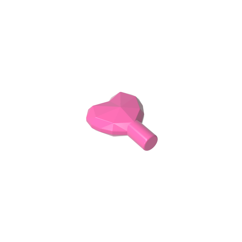 GOBRICKS GDS-2017 Rock 1 x 1 Jewel Heart Shaped - YWOBB