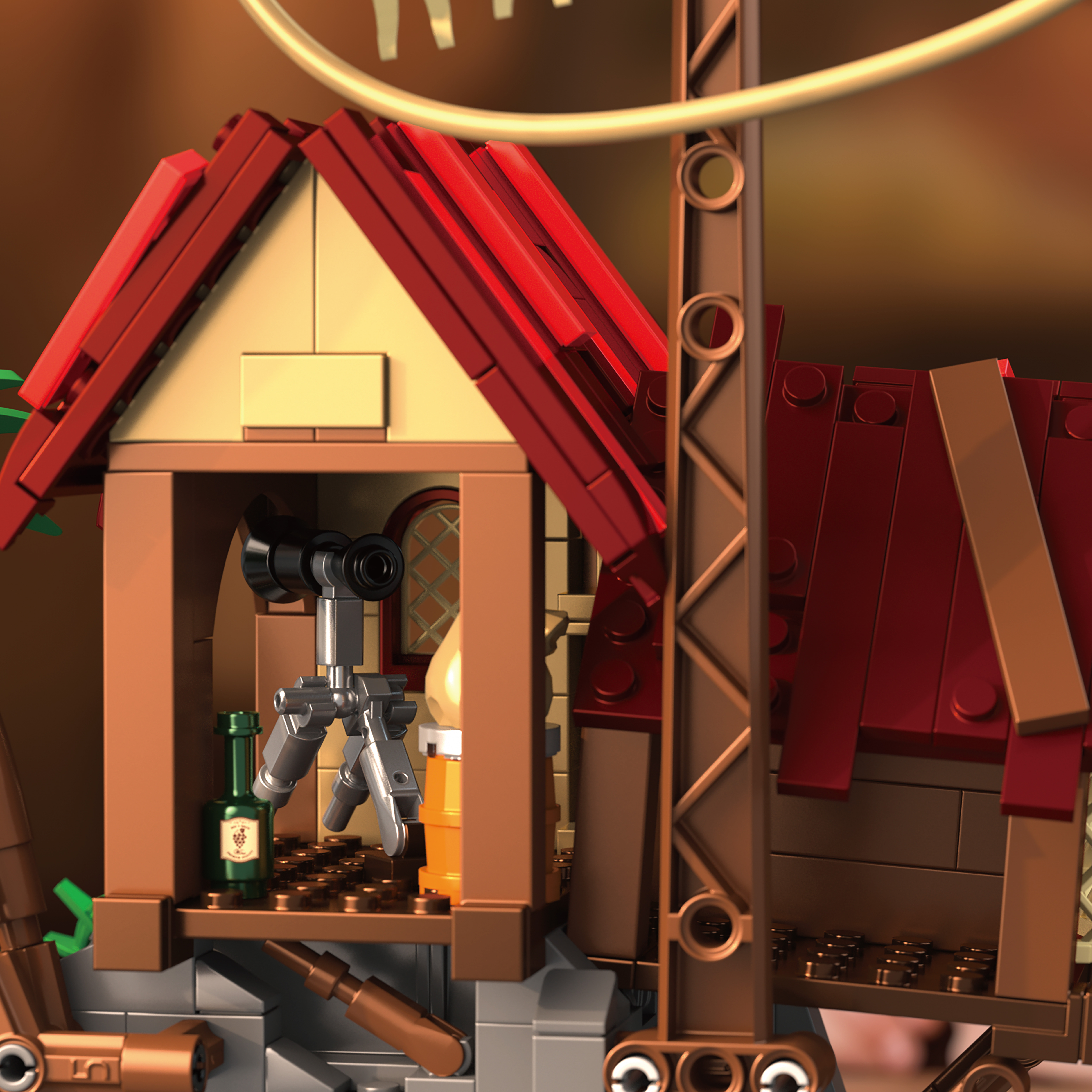 Iambrick 31112 Cliffside Broken Mast Cabin - YWOBB