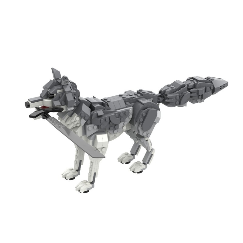 GOBRICKS MOC 244009 Dark Souls Great Grey Wolf Sif - YWOBB