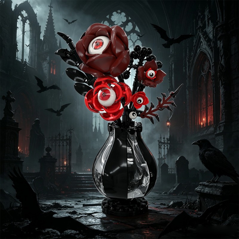 GOBRICKS MOC S1059 Gothic eye flower - YWOBB