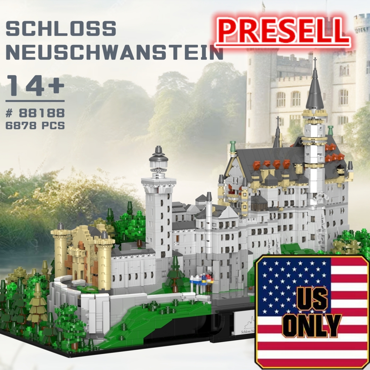 XINGBAO 88188 Schloss Neuschwanstein OVP US Warehouse Version - YWOBB