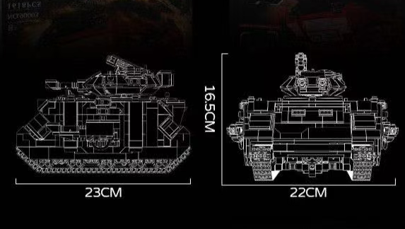 DK 90003 WARHAMMER 40K Blood Angels Predator Tank (Remote Powered Version) Turret - YWOBB